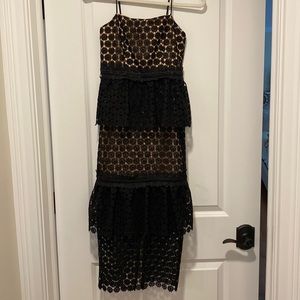 NBD Dolores Midi Dress in Black